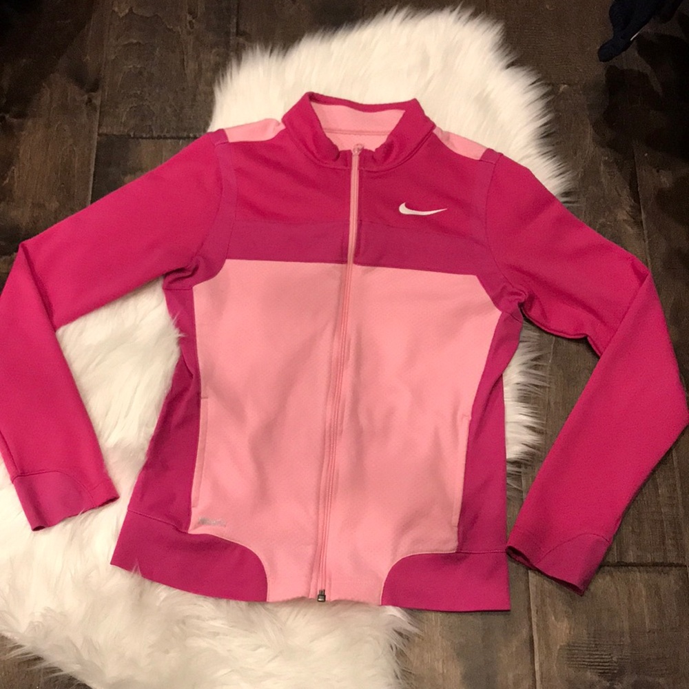 NikeFitDry girls XL pink full zip jacket